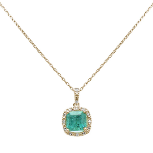 special!1.58ct g si 14k yellow gold diamond & emerald gemstones pendant necklace 18" long product code: dpd 6351 3